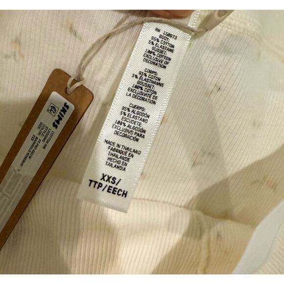 Skims Rib Leggings Size XXS Marigold Rosebud Print Pants Pajamas NEW NWT - Picture 11 of 14